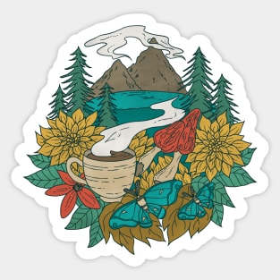Pacific Northwest Coffee and Nature Sticker